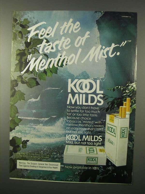 1980 Kool Milds Cigarettes Ad