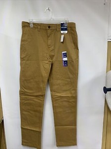 george slim straight stretch pants