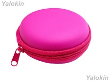 Hot Pink EVA Leather Hard Protect Travel Carrying Case for Earphones Bluetooths