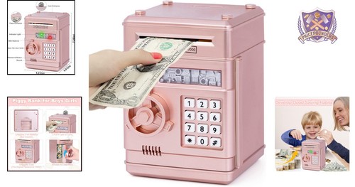 Electronic Piggy Bank for Kids - High-Capacity Coin & Paper Money Saving Bank - Picture 2 of 7