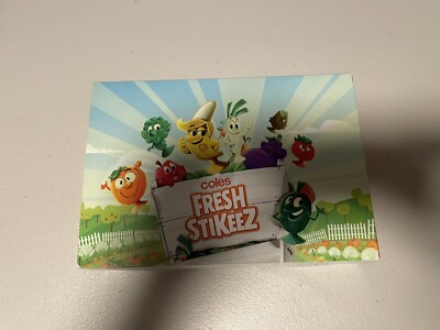 Coles Fresh Stikeez * Series 1 * Complete Full Set * with Collector Box ...