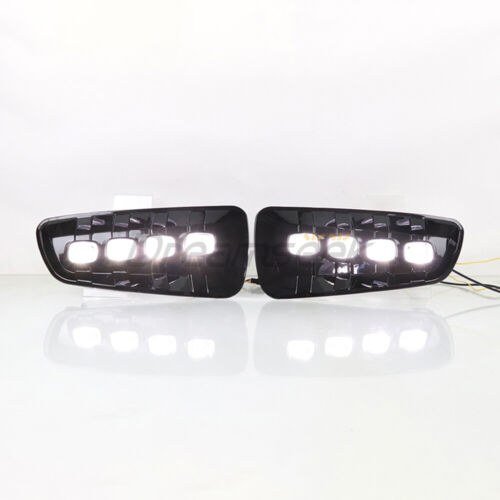 Luz de circulación diurna LED DRL para Ford F-150 SVT Raptor 09-14 cubierta de lámpara antiniebla con giro - Imagen 4 de 11