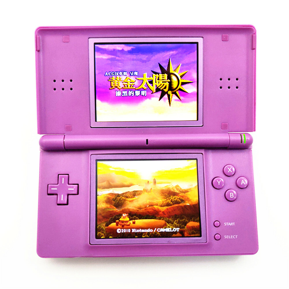 New Light Purple Retrofit Nintendo DS Lite Game Console NDSL Video