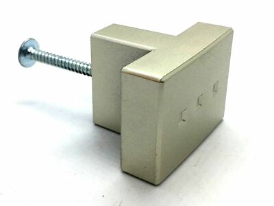 6 x DREI PUNKTKNÖPFE 42mm Grob Gebürstet Silber Schrank Schrank Schubladenknopf(221