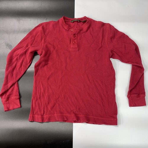 Eddie Bauer Men Cotton Shirt Henley 