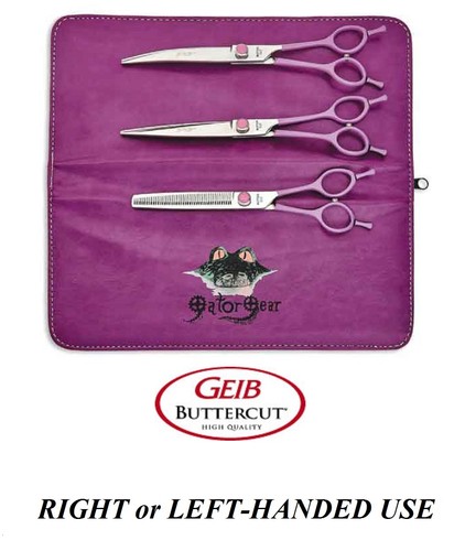 GEIB Buttercut GATOR SHEAR SCISSOR 3pc Professional Pet Grooming LEFT/RIGHT Hand - Picture 12 of 20