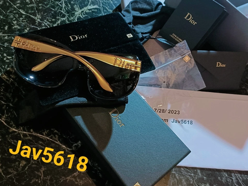 GAFAS DE SOL CHRISTIAN DIOR ORO MACIZO BRILLANTE 18 Kt 🕶OBRA MAESTRA CHANEL PRADA NUEVAS Foto 3 de 4
