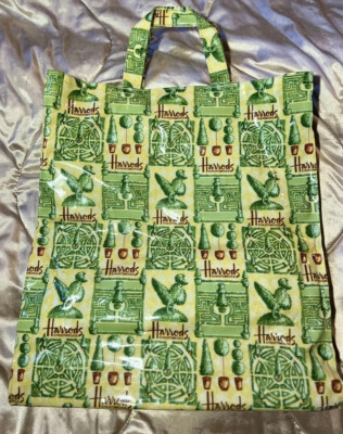 Vintage 1980's Harrods Knightsbridge Tote Bag Garden Topiary