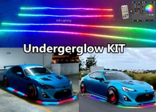 JHB Bluetooth Remote CHASING FLOW Underglow Strips Light 2PCS 4FT+2PCS 6.5FT KIT