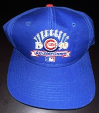 Vintage Rare Blue Chicago Cubs 1990 All Star MLB Game Snapback Hat