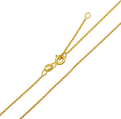 Ankerkette 925 Sterling Silber vergoldet 1,1mm 35-60cm Silberkette Kette Damen