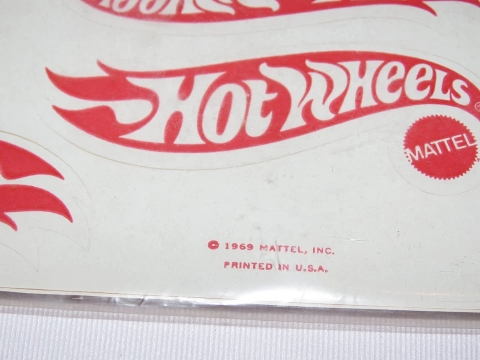 Vintage 1969 Mattel Hot Wheels Racing Stickers 18 Stickers 6297 Mint Made in USA - Image 4 of 4