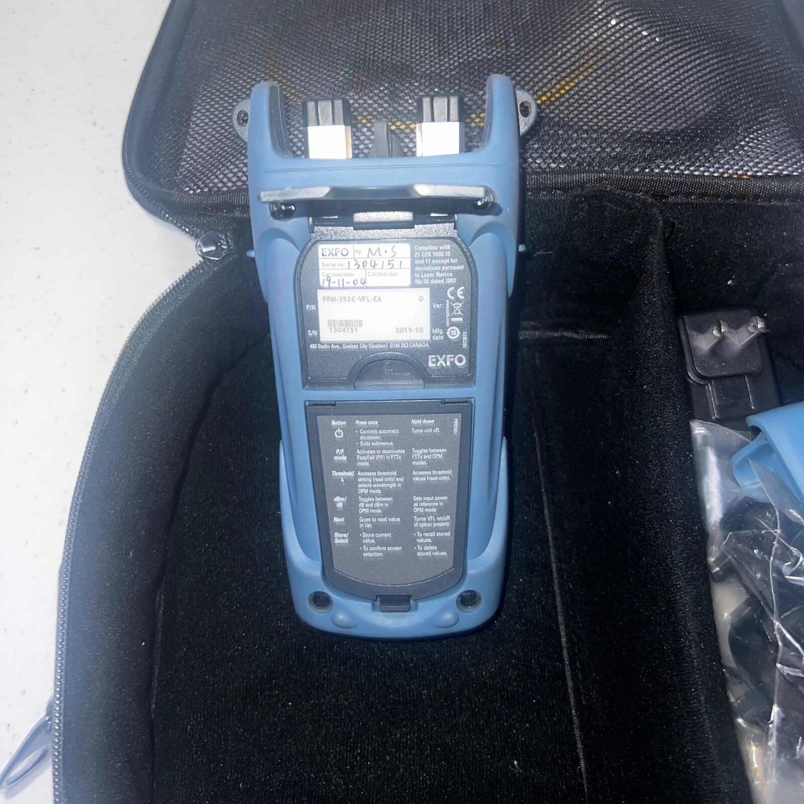 EXFO Ppm350c SM Fiber Pon Power Meter FTTX W/ VFL Ppm350 PPM 350c Ppm