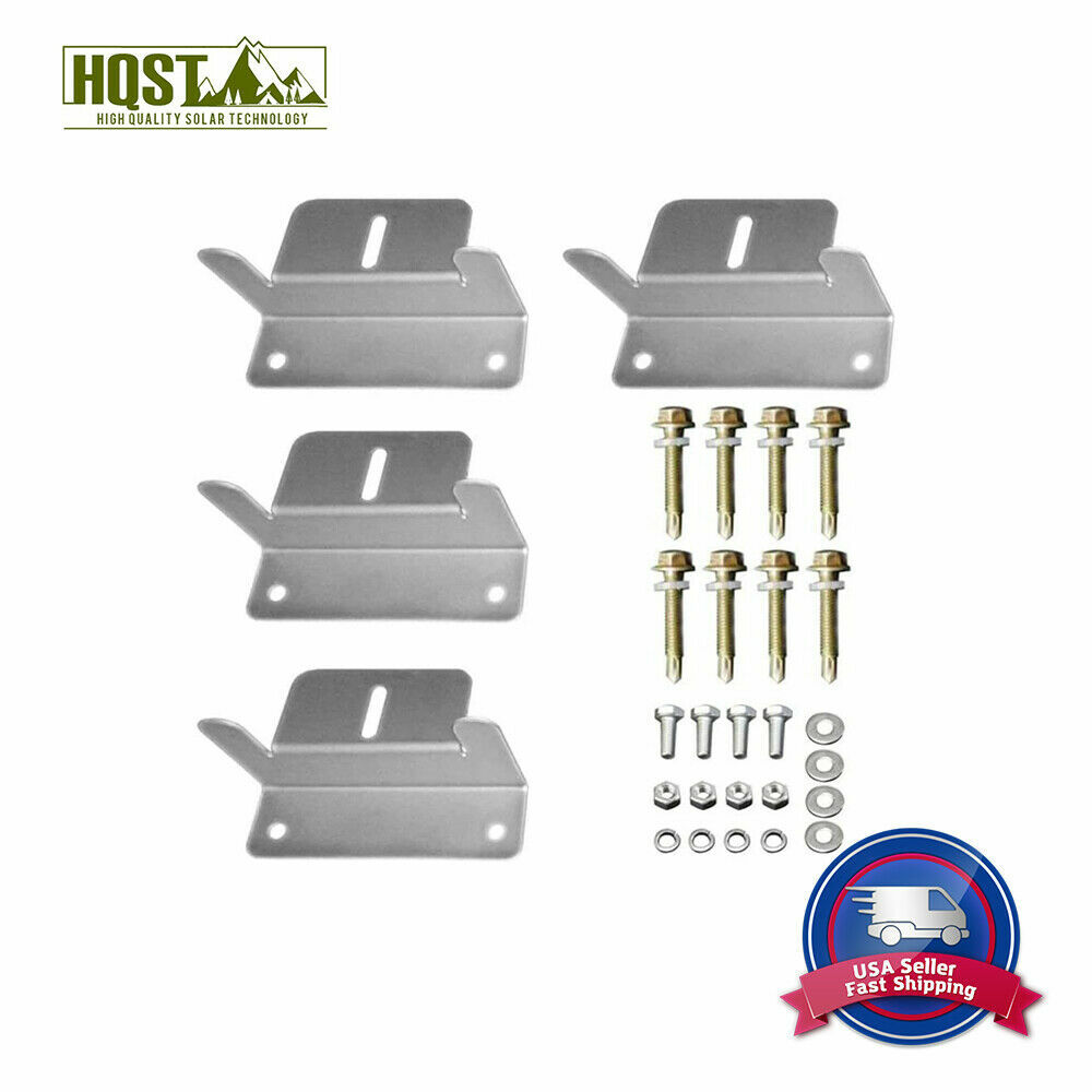 HQST 4 Sets of Solar Panel Mounting Z Brackets for RV Boat W