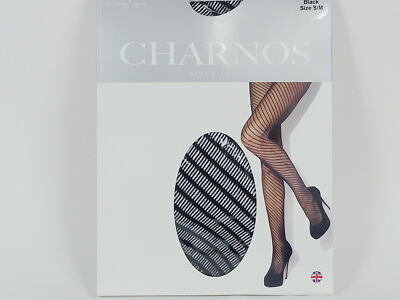 Charnos Netzstrumpfhose schwarz Damen Strumpfhose  M L Feinstrumpfhose