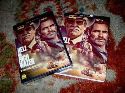 HELL OR HIGH WATER Sealed New DVD Chris Pine Jeff Bridges w/ dust Jacket 