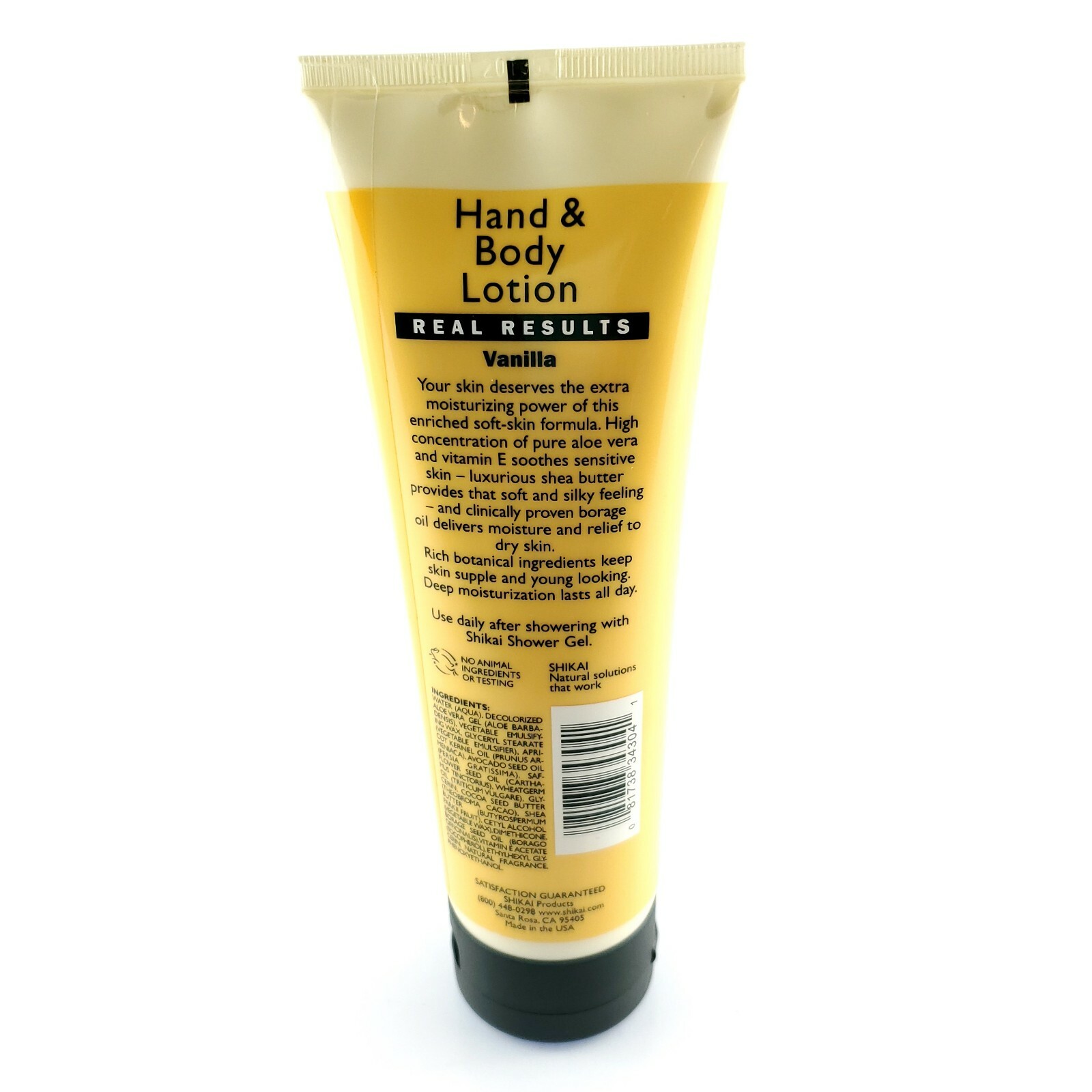 Shikai Moisturizing Hand Body Lotion Vanilla Rich In Aloe Borage USA Seller