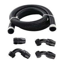 16AN Hose Fuel line 5FT  with 90 degree AN fittings 45 degree straight adapter
