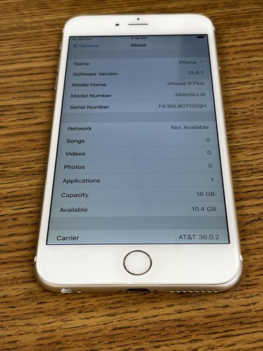 Apple iPhone 6 Plus 16GB AT&T Smartphone Used A1522 - Afbeelding 7 van 8