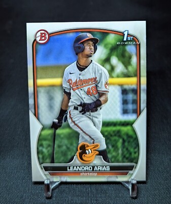 Leandro Arias 1st Rookie Card RC 2023 Bowman Prospects BP-84 Baltimore Orioles