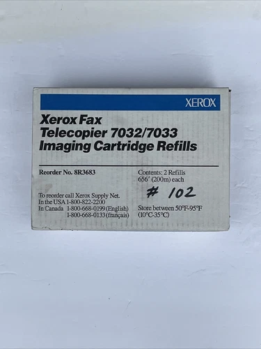 Genuine Xerox 8R3683 Fax Telecopier 7032/7033 Imaging Cartridge 2 Refills New