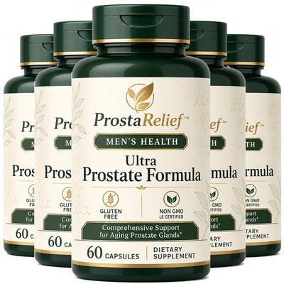 ProstaRelief Ultra Prostate Supplement Over 40+ Men's Health Support 300 Capsule