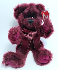 Ty Attic Treasures Collection "BEARGUNDY" the Bear, 1999, #6205, 8.5 in., Mint!