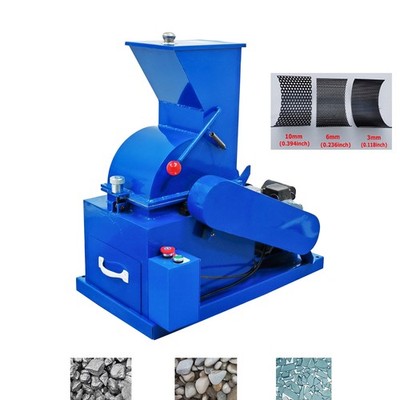220V Hammer Crusher Breaker for Coal Glass Heavy Duty Grinder with 3 Screens