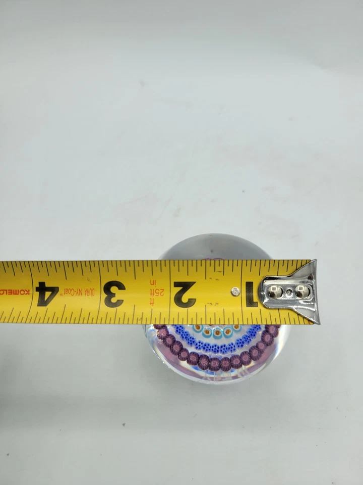 Precioso PISAPAPELES de vidrio bastón concéntrico MILLEFIORI vintage BACCARAT Foto 2 de 4