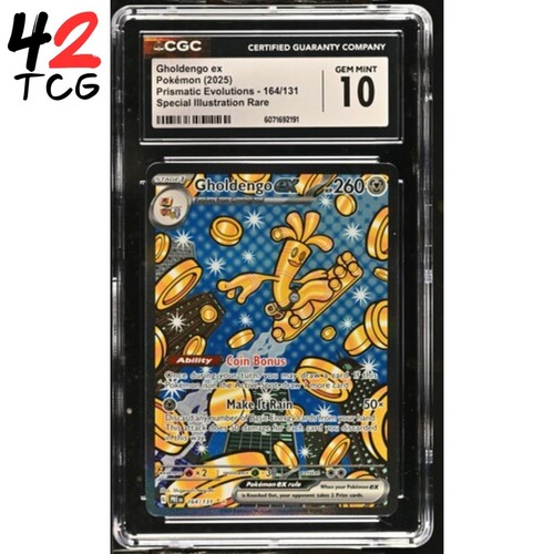 CGC Gem Mint 10 Gholdengo ex 164/131 Pokémon Prismatic Evolutions PRE EN