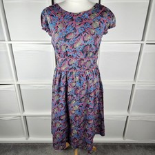 Seasalt Briarfield Dress Size 12 Vintage Tulip Shore Floral Print Cotton New