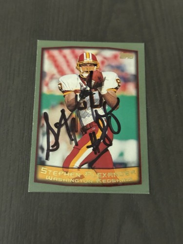 1999 Topps #115 STEPHEN ALEXANDER Football Card Auto Autographed HAND SIGNED
