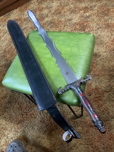 Vintage 33” Scottish Highlander Pakistan Fantasy Decorative Sword With Sheath