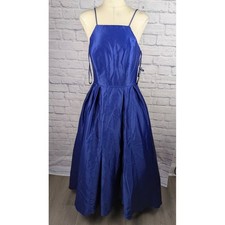 Betsy  Adam Satin Ball Gown Maxi Size 12 Sleeveless Royal Blue Petticoat Lining
