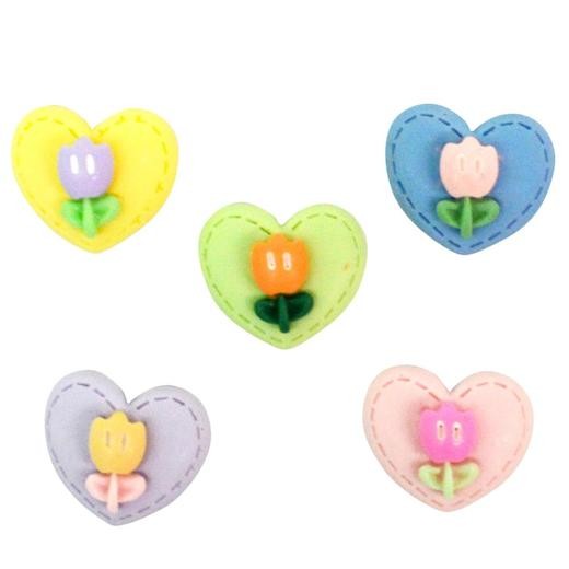 Dress It Up Buttons - Spring Hearts