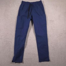 Carhartt Force Cargo Pants Womens Small Blue Scrub Elastic Waist Relaxed Fit