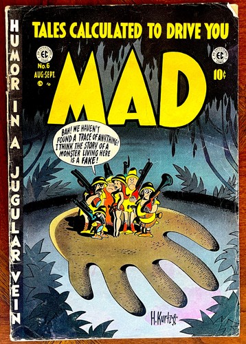 MAD #6 - 1953 - Very Good Minus (3.5) - King Kong Parody! Classic EC Comic!