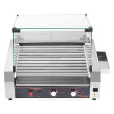 Commercial Hot Dog Roller, 30 Hot Dog 11 Rollers, Stainless Steel, 1600W
