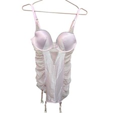 Victoria's Secret Pink Corset Bustier Push Up Rhinestone Boudoir Glam 36C NWT