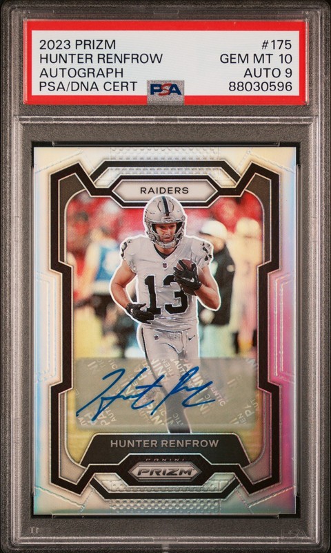 2023 Panini Prizm #175 Hunter Renfrow Autograph PSA 10
