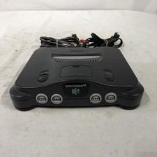 Nintendo 64 NUS-001 Console System Black NTSC-U/C Made In Japan For Parts Repair