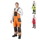 Arbeitslatzhose mit Reflektoren orange rot gelb Warnschutzhose Warnschutzlatzhos