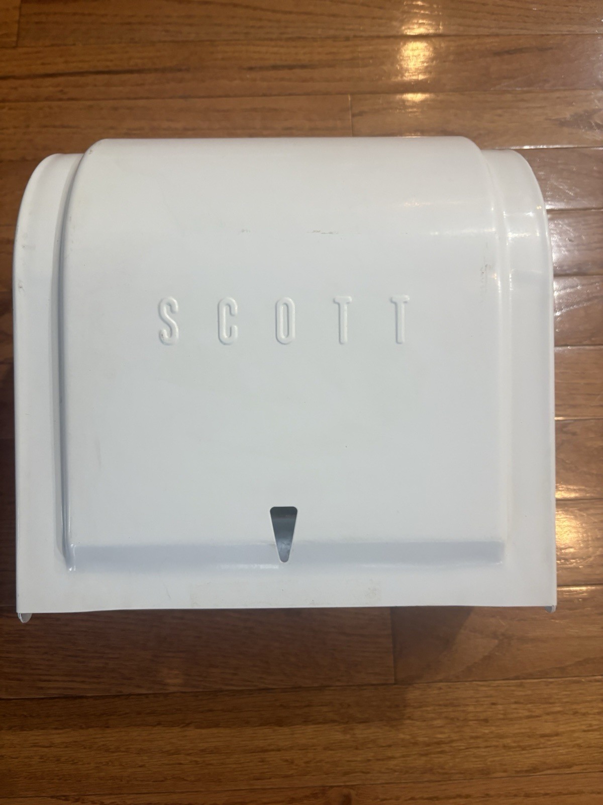 VTG NOS SCOTT Metal White Paper Towel Dispenser Industrial Direct Feed Type 974