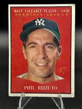1961 Topps Baseball #471 Phil Rizzuto MVP New York Yankees VG