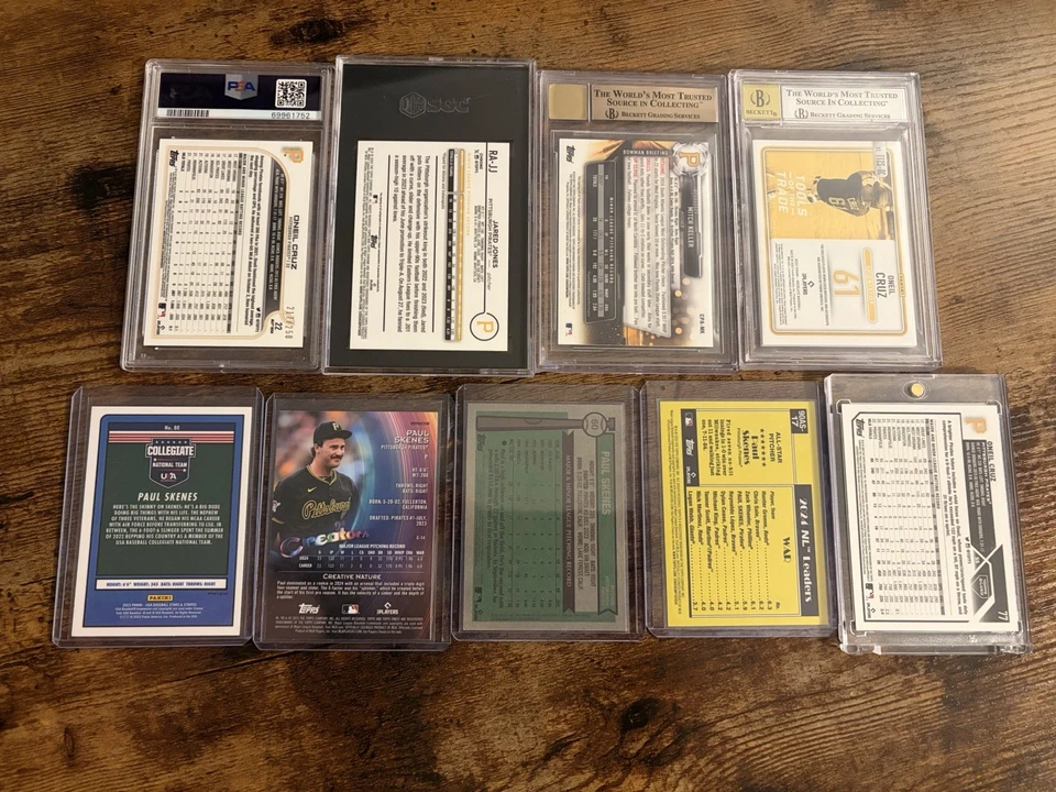 Pittsburgh Pirates Card Lot - Skenes, Cruz, Keller, Jones Graded/Rookies/Autos/# - Image 2 of 4