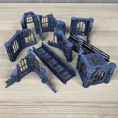 3D GEDRUCKT UND BEMALT SCI-FI GELÄNDE KONVOLUT GOTHIC RUINEN LANDSCHAFT FUTURISTISCH