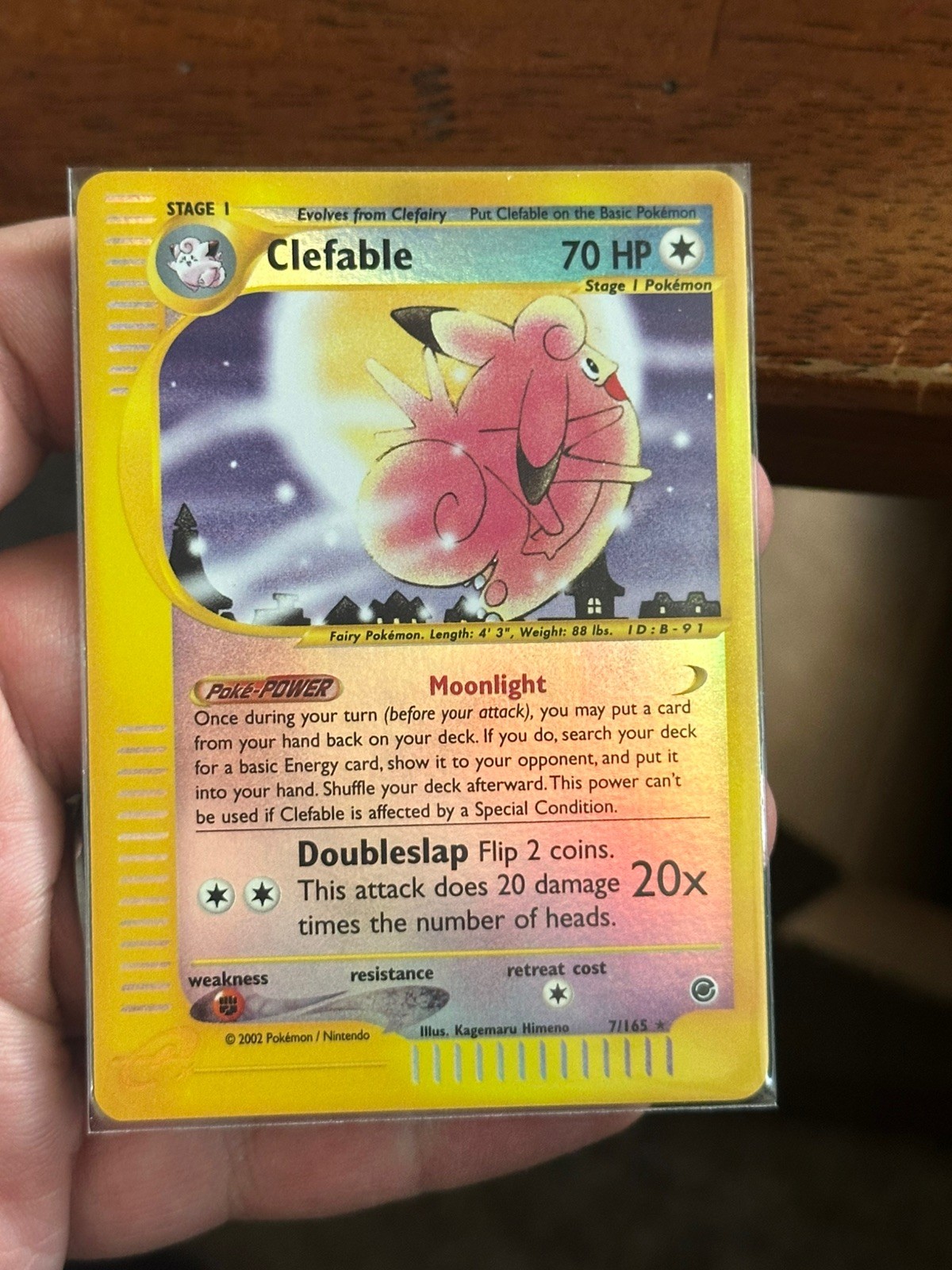 Pokémon Clefable #7/165 Reverse Holo Rare - 2002 Expedition Base Set - NM to MT!