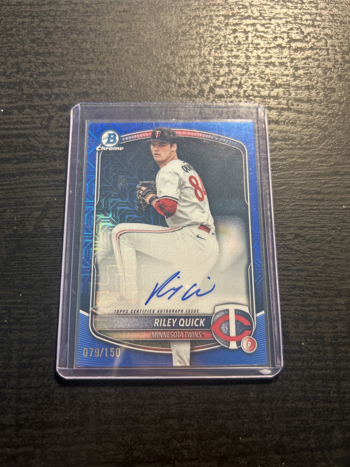 2025 Bowman Draft - Mega Box Chrome Prospect Autographs Riley Quick #BMA-RQ Blue