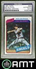 Nolan Ryan PSA DNA Authentic Auto 1980 Topps California Angels #580