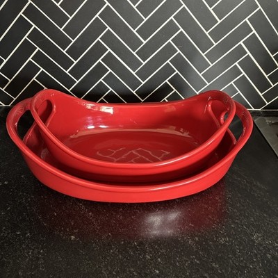 Rachel Ray Red Casserole Dishes Set - 1.25 Qt. & 2.25 Qt. - Free Shipping